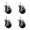 Service Caster 4 Inch High Temp Glass Filled Nylon 58 Inch Threaded Stem Caster Set with Brake SCC-TS20S414-GFNSHT-TLB-58212-4 - alternate 1
